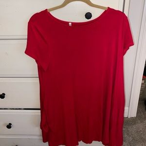 Women’s Size M/L Red Soft T-Shirt Dress